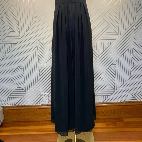 Spotlight by Warehouse Black Chiffon Halter Gown - Picture 4 of 8